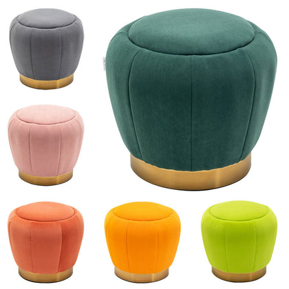 Nordic Pumpkin/Peach Shape Pouffe Stool Sofa Footrest Hallway Seat Ottoman Chair