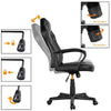 Office Desk Chair Ergonomic Computer Chair Leather Gaming Chair Home Work Black