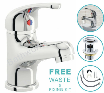 Modern Bathroom Basin Sink Tap Monobloc Mixer Taps Waterfall Chrome Brass Faucet