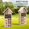 Large Wooden Insect Bee House Garden Nest Box Natural Wood Bug Hotel Shelter