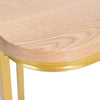 C-Shaped Sofa Side Table Golden Metal Frame End Coffee/Snack Table Living Room