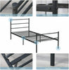 3FT Single Black Metal Bed Frame Heavy Duty Steel Bedroom Bedstead Base Bedframe