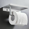 Stainless Steel Toilet Paper Roll Holder w/ Phone Storage Shelf Wall Mounted UK