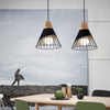2x Chandelier E27 Pendant Light Modern Minimalist Nordic Style Restaurant Wood