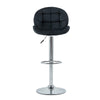 Set of 2 Velvet Bar Stools Swivel Chairs Height-adjustable Chrome Leg Kitchen