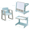 2-IN-1 Kids Table and Chair Set Adjustable Drawing Board Children Study Desk