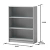 3 Tier Bookcase Wide Display Shelving Storage Unit Wood Furniture Grey
