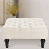 Large Fabric Buttoned Ottoman Chesterfield Coffee Table Side Table Footstool UK