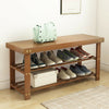 3Tier Natural Wooden Shoe Rack Bench Organiser Stand Storage Shelf Seat Entryway