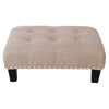 Upholstered Fabric Footstool Bench Ottoman Pouffe Chair Chesterfield Style Seat