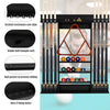 Billiards Pool Cue Rack Wall Mounted Billiard Stick Holder Made of Solid Pine