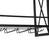 Metal&Wood Wine Bottle Holder and Glasses Storage Rack | Wall Mounted Organiser