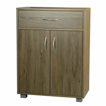 Oak Wooden Free Standing Cabinet Living Room Bedroom Shelves Drawer Storage