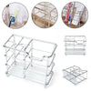 Stainless Steel Bathroom Toothbrush Holder Metal Toothpaste Stand Storage Rack