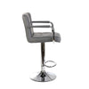 2x Bar Stools Gas Lift Swivel Stool Hub Club Cafe Breakfast Chairs PU Leather UK