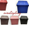 storage box Foldable ottoman heavy duty faux leather Pouffe foot stool toy box