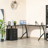 L Shaped Computer Desk with Drawers Corner Home Office Corner Workstation