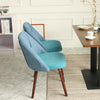 1/2x Occasional Dining Chair Linen Fabric Padded Seat Home Office Meeting Chair