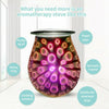 3D Glass Electric Firework Oil Wax Melt Burner Home Fragrance Aroma Lamp Circle