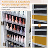3-in-1 Jewelry Cabinet 360° Swivel Mirror Jewelry Armoire W/ 3-Color LED Lights