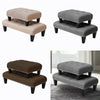 Large Footstool Chesterfield Button Seat Bench Chair Ottoman Pouffe Stool Linen