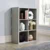 Deluxe Chunky Storage Cube 6 Shelf Bookcase Wooden Display Unit Organiser Grey