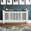 Extra Large Extendable Radiator Cover Modern White Painted MDF Cabinet to 240cm