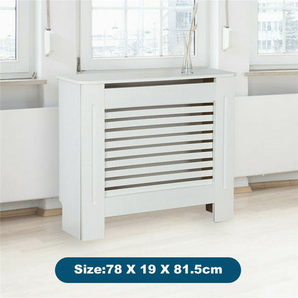 Radiator Cover White Painted Cabinet MDF Wood Traditional Furniture Small