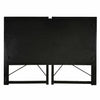 Black Folding Computer Desk Wooden Top Foldable Study Table Laptop Home Office