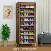 10 Layer 9 Shelf Shoes Storage Cabinet Organizer Shoe Rack Dustproof Standing UK