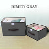 2pcs Foldable Canvas Storage Boxes Set Folding Fabric Clothes Basket with Lid UK