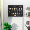 5-Tier Wall Mounted Cabinet Display Shelf Unit w/ Adjustable Shelves Glass Doors