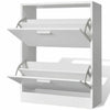 Wooden Shoe Cabinet Storage Cupboard 2/5 Drawer Hallway Footwear Organizer Rack