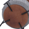 Small Round Coffee Table Sofa Side End Table Tray with Fabric Basket Storage UK
