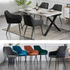 Dining Chairs Set Velvet / Faux Leather Upholstered Metal Legs Chair Armchair UK