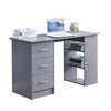 Grey 3 Drawers Computer Table Study Desk PC Laptop Table Workstation Office/Home