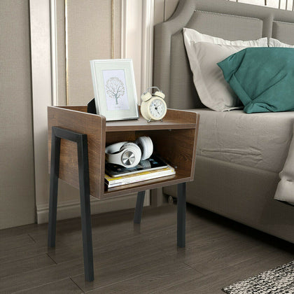 Black Bedside Table Cabinet Lamp Small Side End Table Nightstand Telephone Table