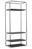 Canvas Wardrobe With Clothes Hanging Rail Shelves Drawers Storage Cupboard Black