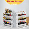2/3 Tier Rotating Jars Spice Rack Organiser Free Standing Kitchen Storage Holder