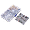 Metal 100Sets Snap Fasteners Poppers Press Stud Kit Buttons with Fixing Tools