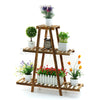 3 Tier Outdoor Wooden Flower Plant Pot Shelf Stand Folding Display Ladder Garden