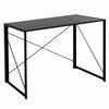 Black Folding Computer Desk Wooden Top Foldable Study Table Laptop Home Office