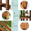 Outdoor 5 Tier Wooden Plant Stand Garden Flowerpot Shelf Bonsai Display Shelves