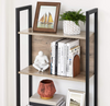 Tall Industrial Bookcase Vintage Display Unit Rustic Grey Storage Shelf Cabinet