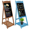 LARGE 110CM X 40CM WOODEN A BOARD CHALKBOARD PAVEMENT SIGN SANDWICH PUB CAFE UK