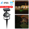 Projection LED Solar Power Light Colorful Rotating Garden Lawn Lamp Outdoor Bulb