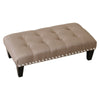 Upholstered Fabric Footstool Bench Ottoman Pouffe Chair Chesterfield Style Seat