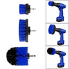 3 x DRILL ATTACHMENT CLEANING BRUSH SET POWER SCRUB HOME CAR TILE BATHROOM BLUE