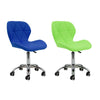 Cushioned Computer Desk Office Chair Chrome Legs Lift Swivel Small Adjustable
