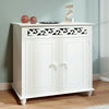 White Cabinet Sideboard Modern Cupboard Wooden Furniture Unit Storage 2 Door